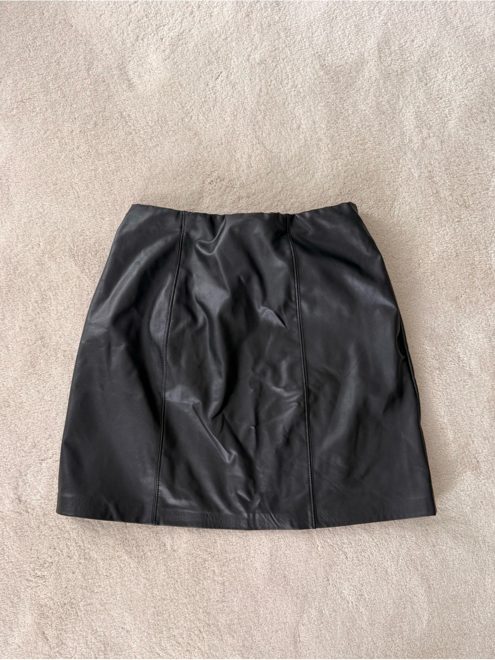 Olive & Oak Black Faux Leather Mini Skirt